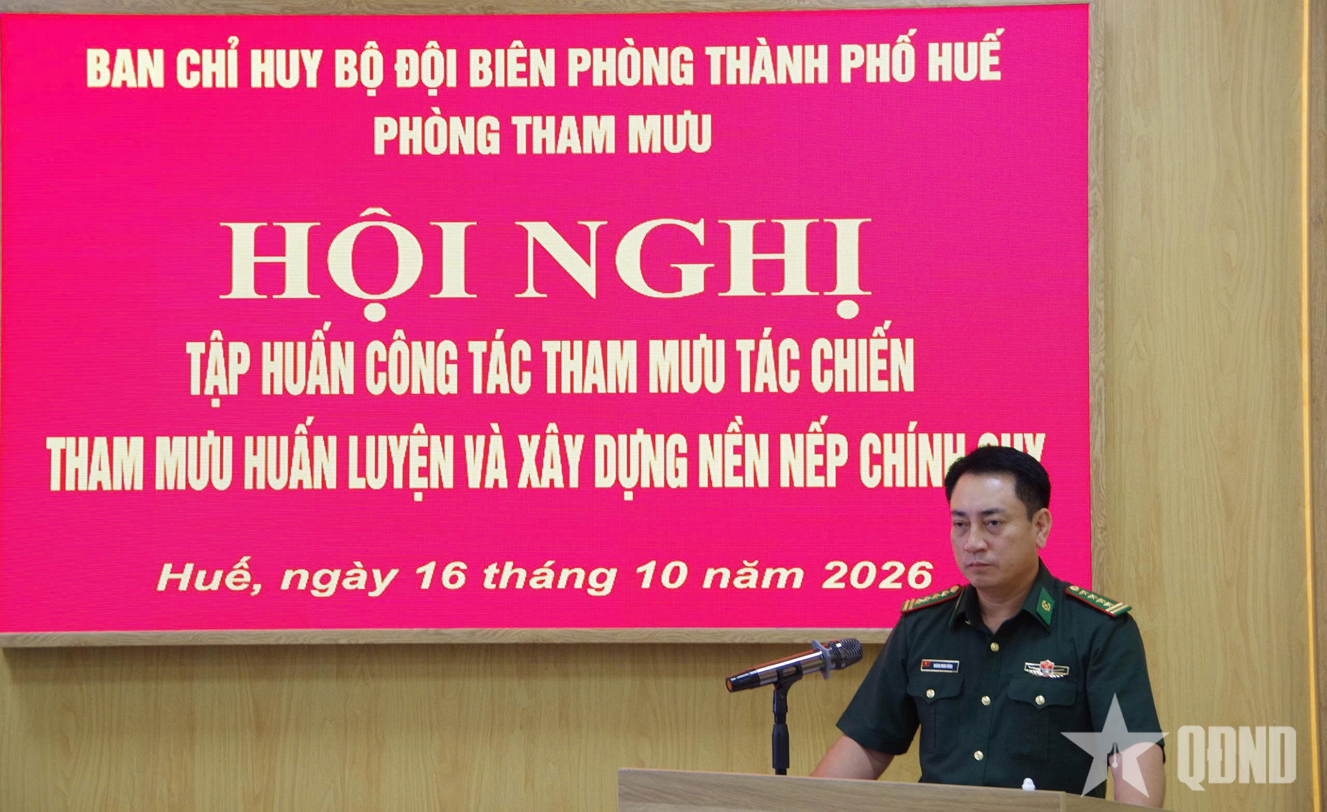 Bộ đội Biên phòng thành phố Huế tập huấn công tác tham mưu tác chiến, huấn luyện